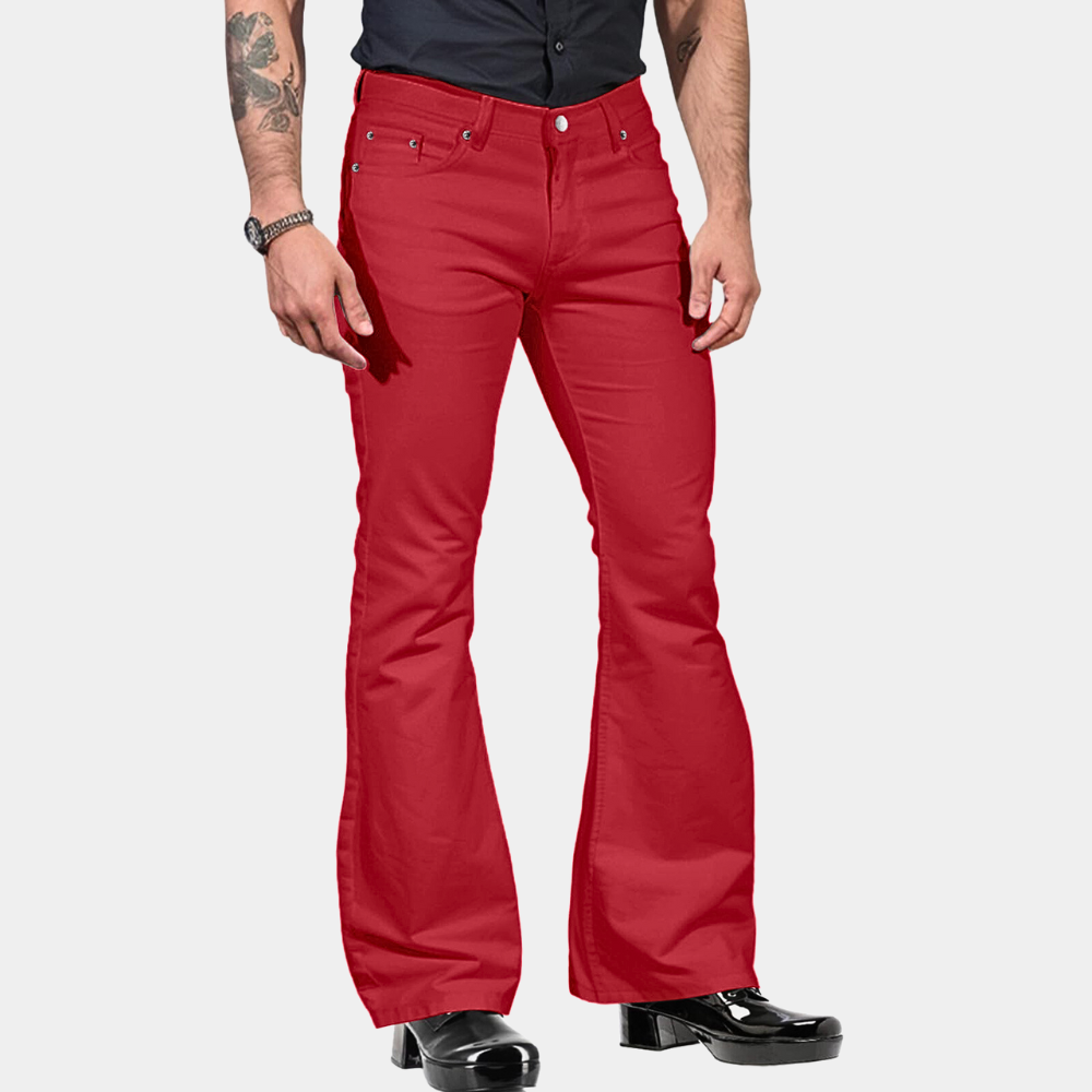 Men's Flared Jeans – 70s Style, Slim Fit Retro Party Wear