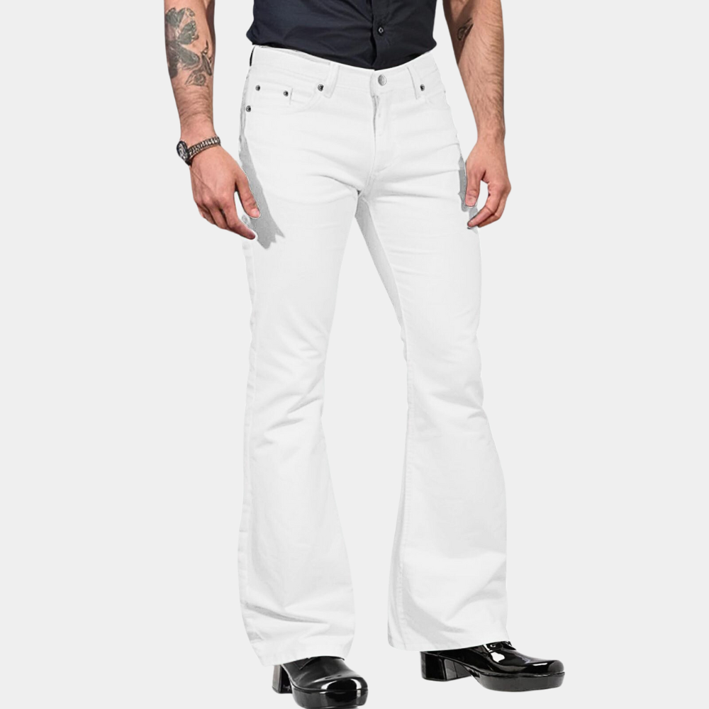 Men's Flared Jeans – 70s Style, Slim Fit Retro Party Wear