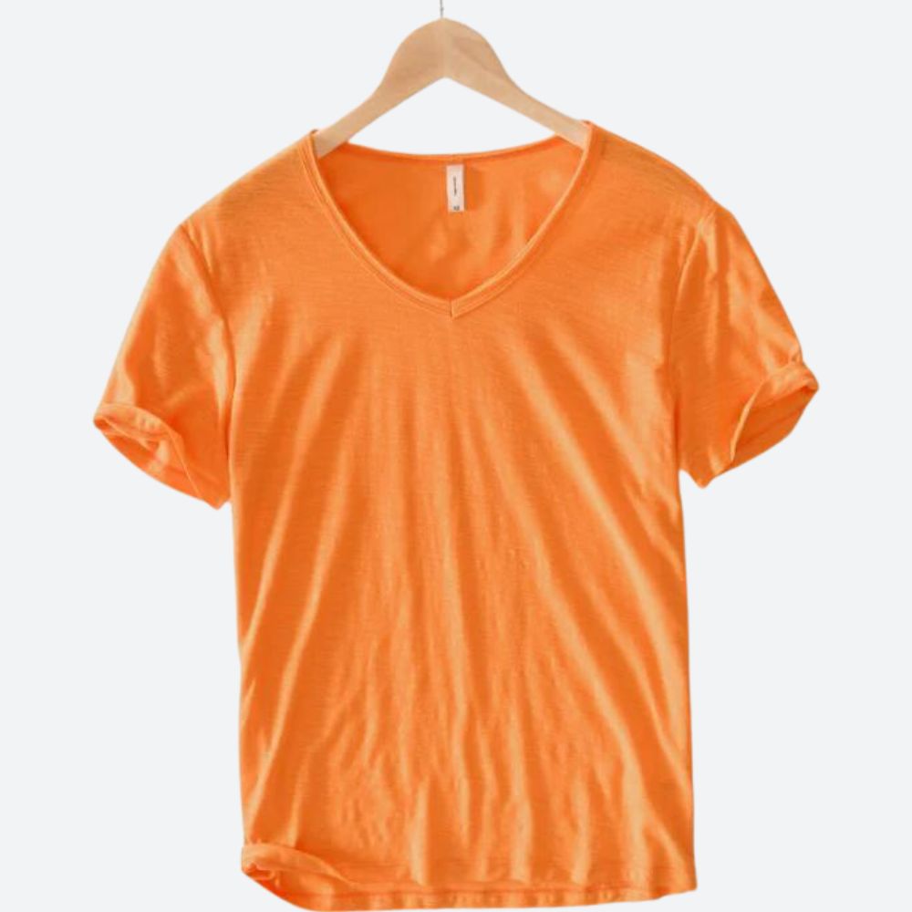 Men's Crew Neck T-Shirt – Slub Cotton, Slim Fit Casual Essential