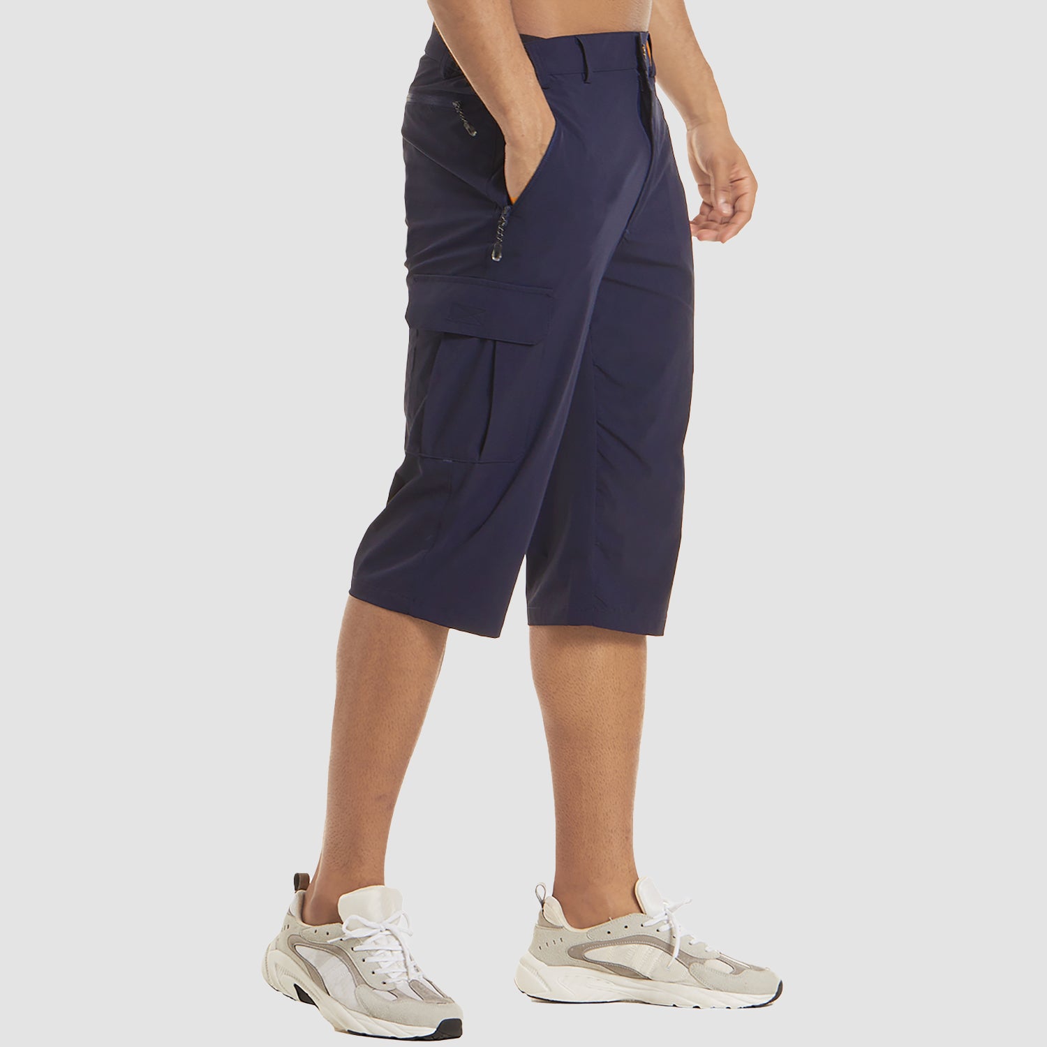 Men's Cargo Shorts – 3/4 Length Design, Relaxed Fit Outdoor Wear