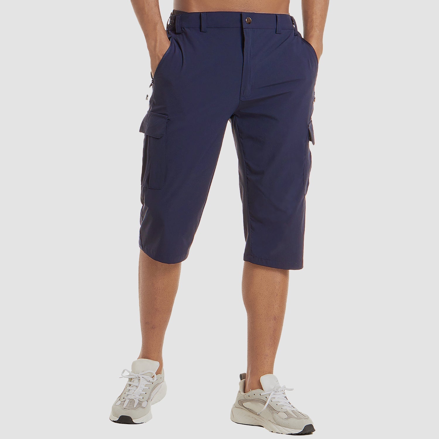 Men's Cargo Shorts – 3/4 Length Design, Relaxed Fit Outdoor Wear