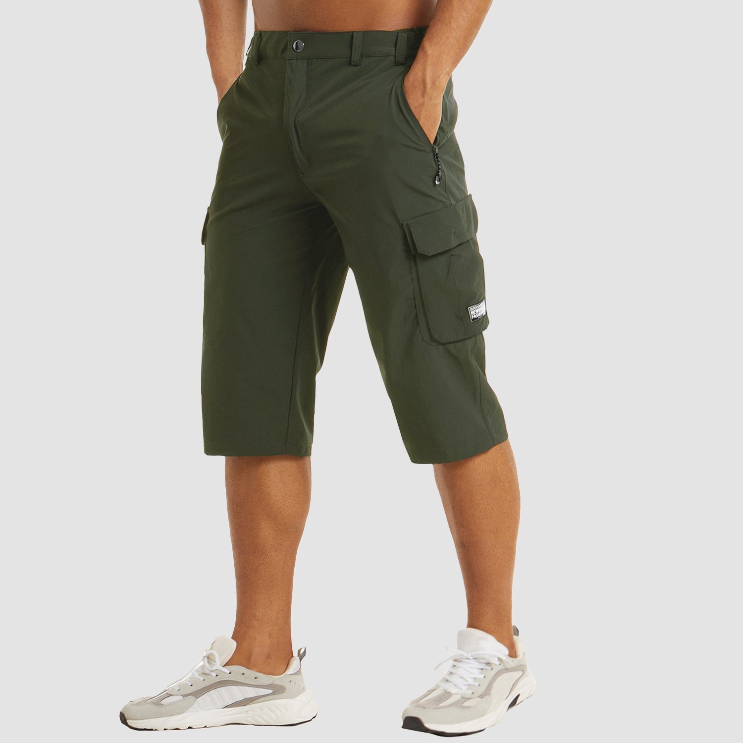 Men's Cargo Shorts – 3/4 Length Design, Relaxed Fit Outdoor Wear