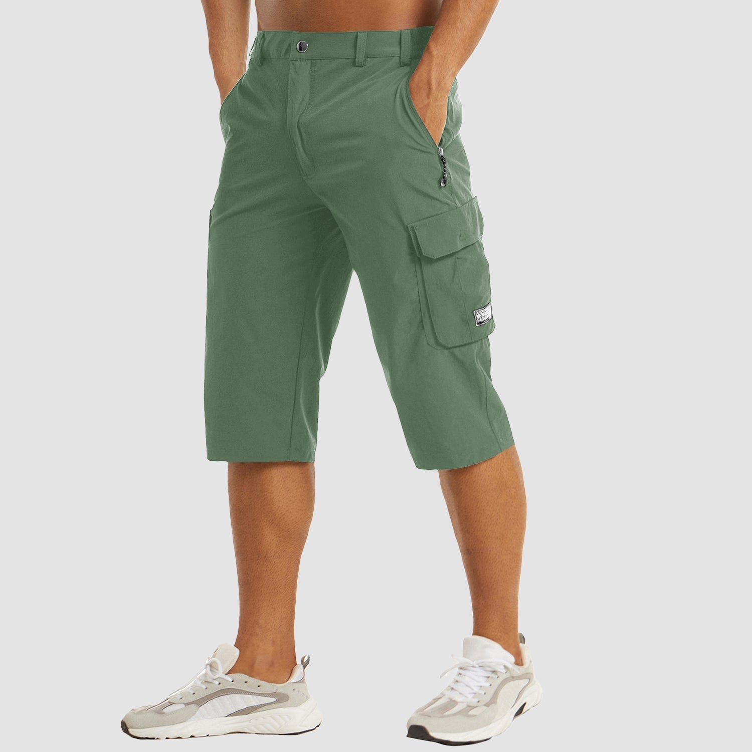 Men's Cargo Shorts – 3/4 Length Design, Relaxed Fit Outdoor Wear