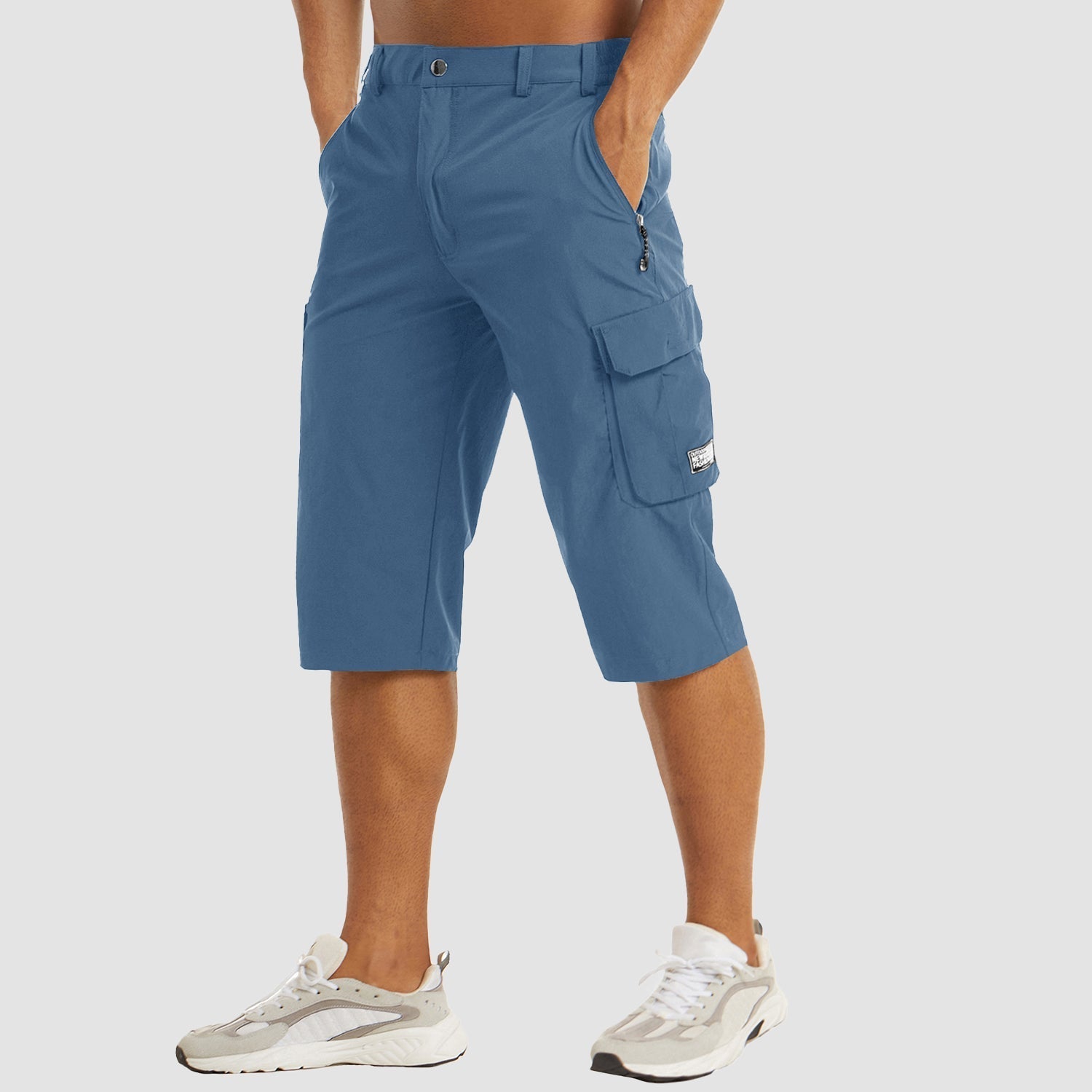 Men's Cargo Shorts – 3/4 Length Design, Relaxed Fit Outdoor Wear