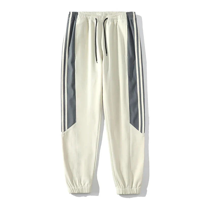 Men's Tracksuit Set – Contrast Stripe, Relaxed Fit Leisurewear