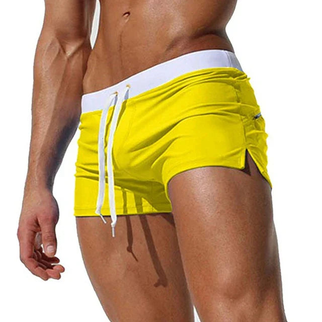 Men's Swim Shorts – Short Cut Trunks, Fitted Fashion Beachwear