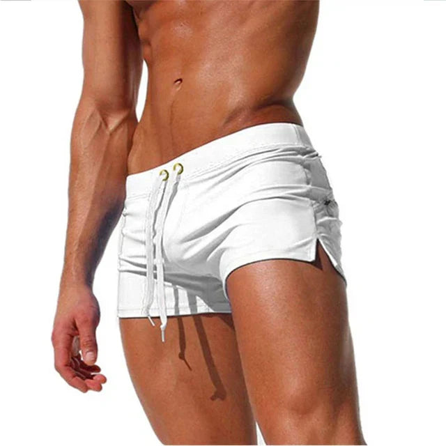Men's Swim Shorts – Short Cut Trunks, Fitted Fashion Beachwear