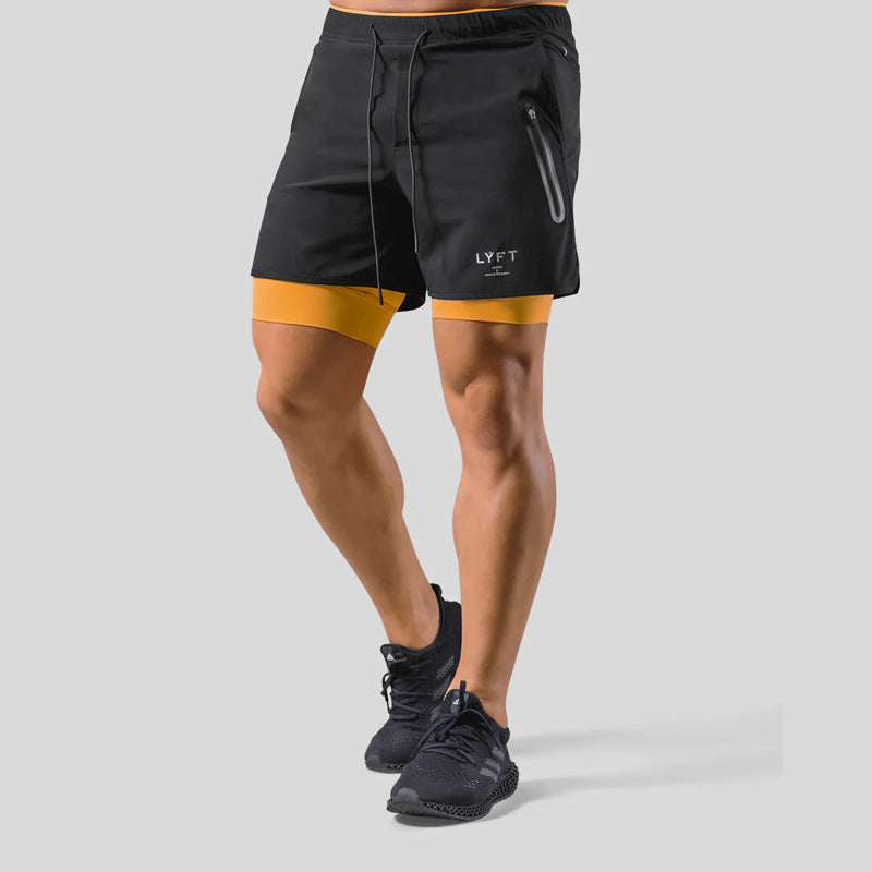 Men's 2-in-1 Shorts – With Phone Pocket, Slim Fit Gym & Running Wear
