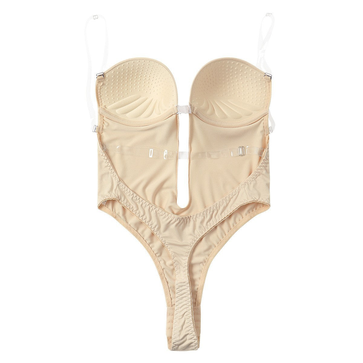 Women's Plunge Body Shaper – Backless Bodysuit, Sculpting for Dresses & Events
