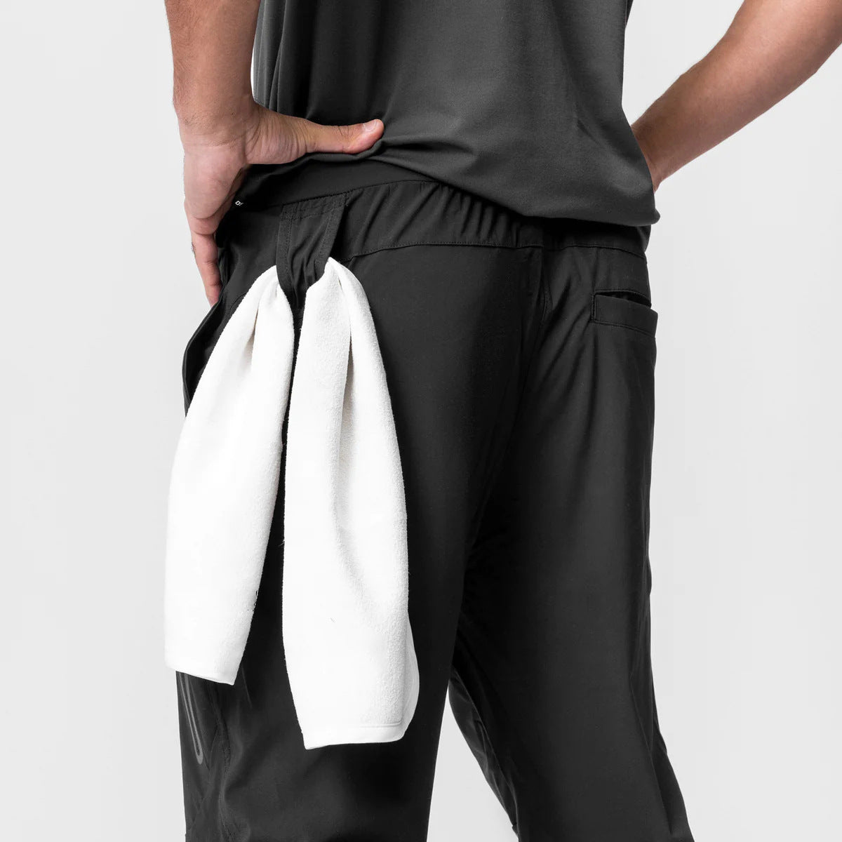 Men's Tech Trousers – Zipped Pocket, Tapered Fit Athleisure Wear