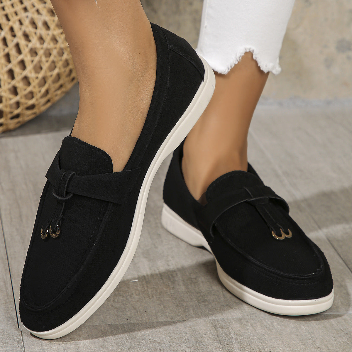 Ladies' Wedge Loafers – Hidden Heel Design, Comfortable Slip-On Casual Shoes