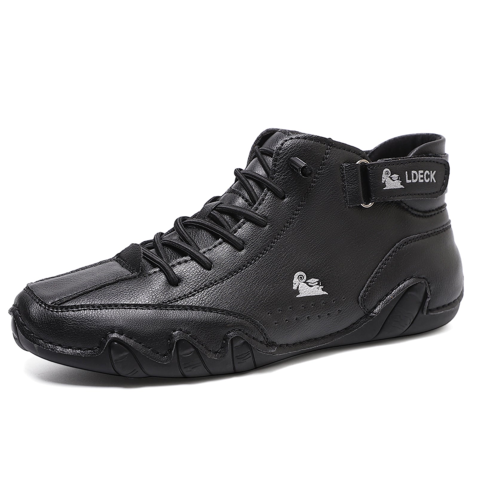 Men's Ankle Boots – Stitched Leather-Look, Comfortable Everyday Casual Shoes