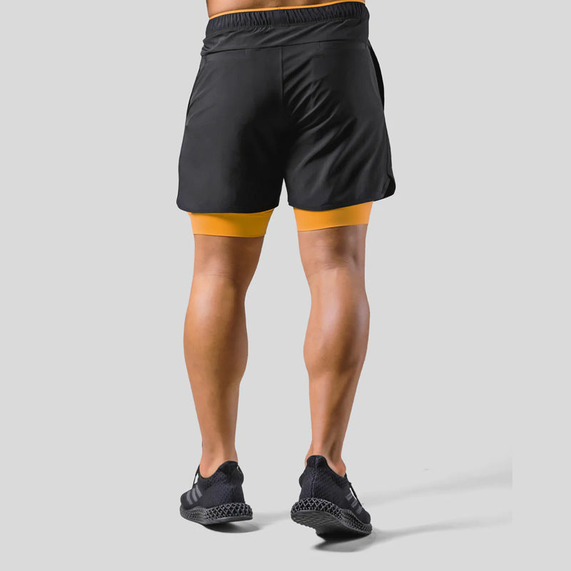 Men's 2-in-1 Shorts – With Phone Pocket, Slim Fit Gym & Running Wear