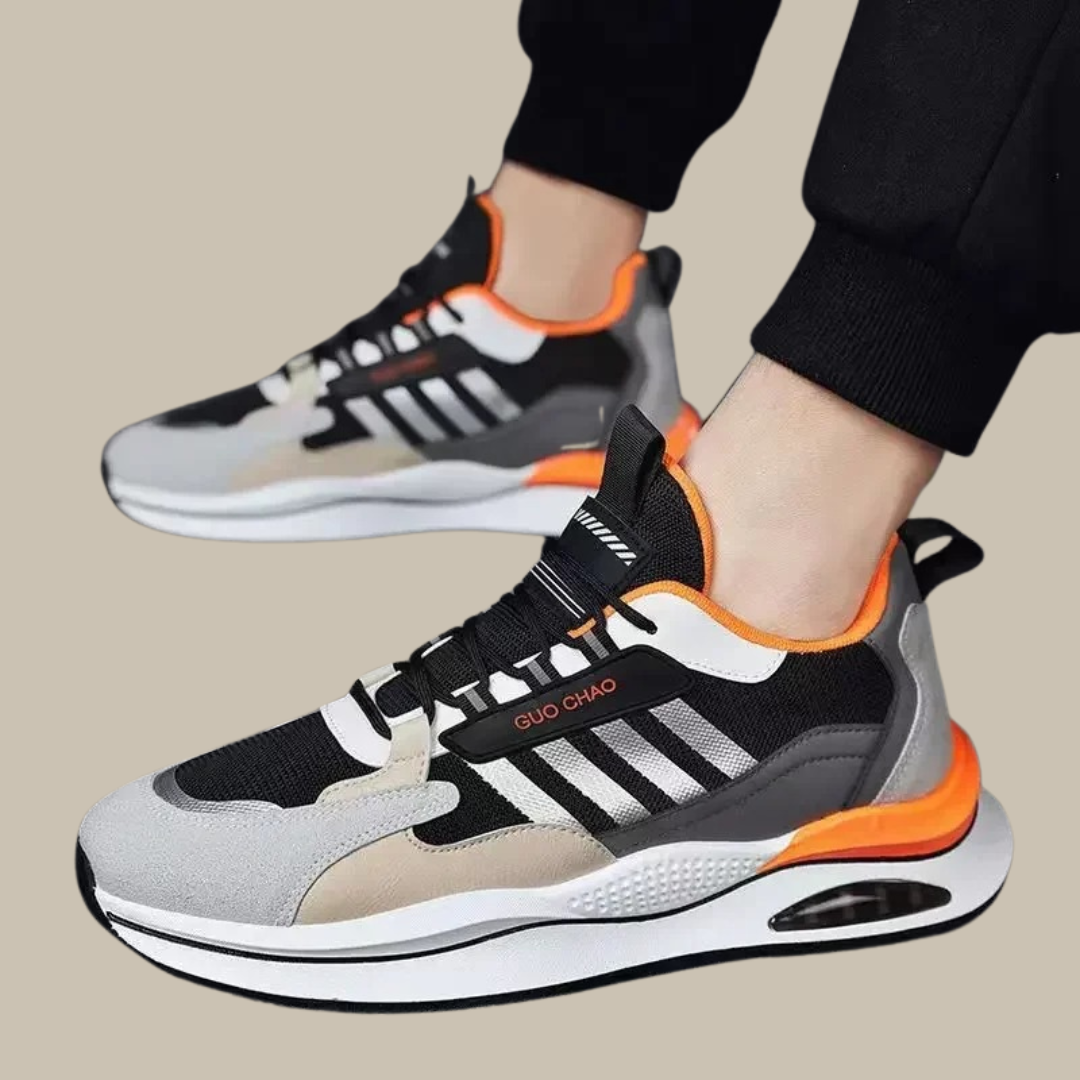 Men's Chunky Trainers – Retro Stripe Design, Comfortable Casual Streetwear