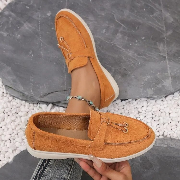 Ladies' Wedge Loafers – Hidden Heel Design, Comfortable Slip-On Casual Shoes