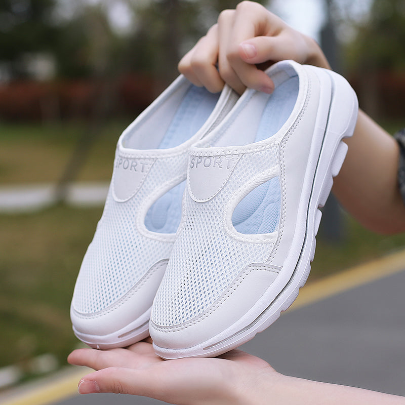 Unisex Mule Trainers – Breathable Mesh, Comfy Slip-On Walkers
