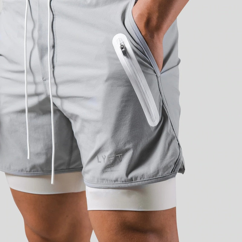 Men's 2-in-1 Shorts – With Phone Pocket, Slim Fit Gym & Running Wear