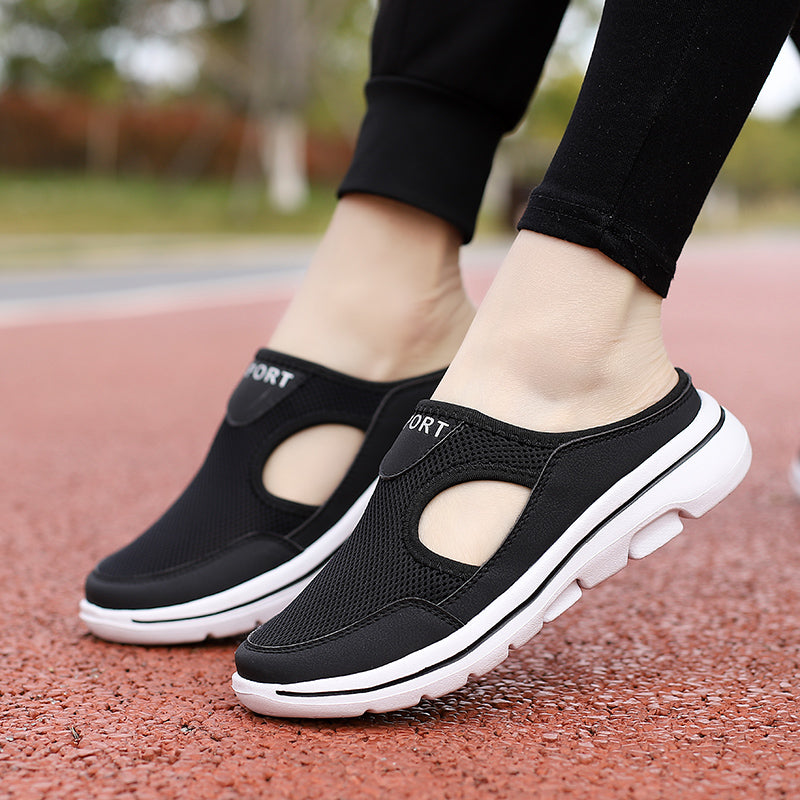 Unisex Mule Trainers – Breathable Mesh, Comfy Slip-On Walkers