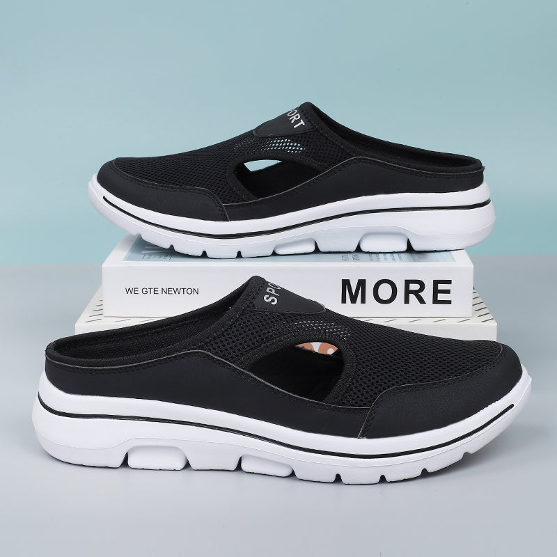 Unisex Mule Trainers – Breathable Mesh, Comfy Slip-On Walkers