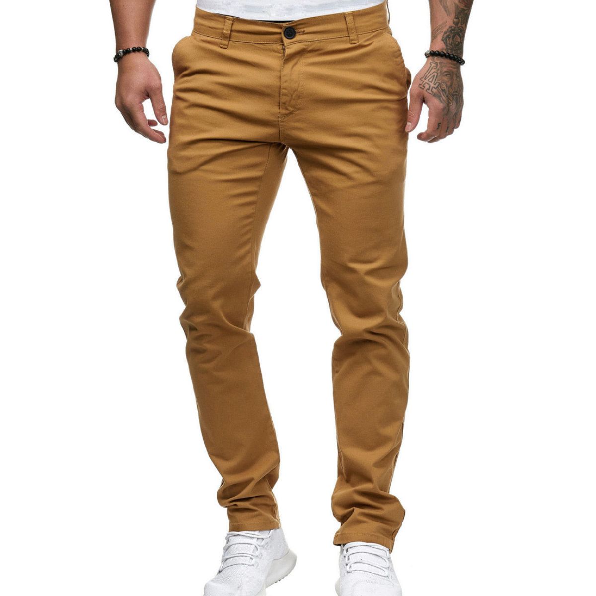 Men's Chinos – Cotton-Rich, Slim Fit Stretch Casual
