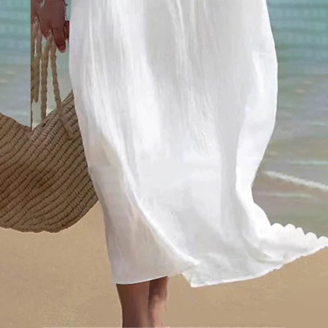 Women's White Beach Cover-Up Dress