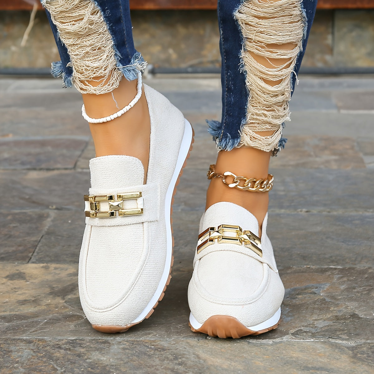 Women's Smart Trainers – Buckle Loafer, Comfy Work Pumps