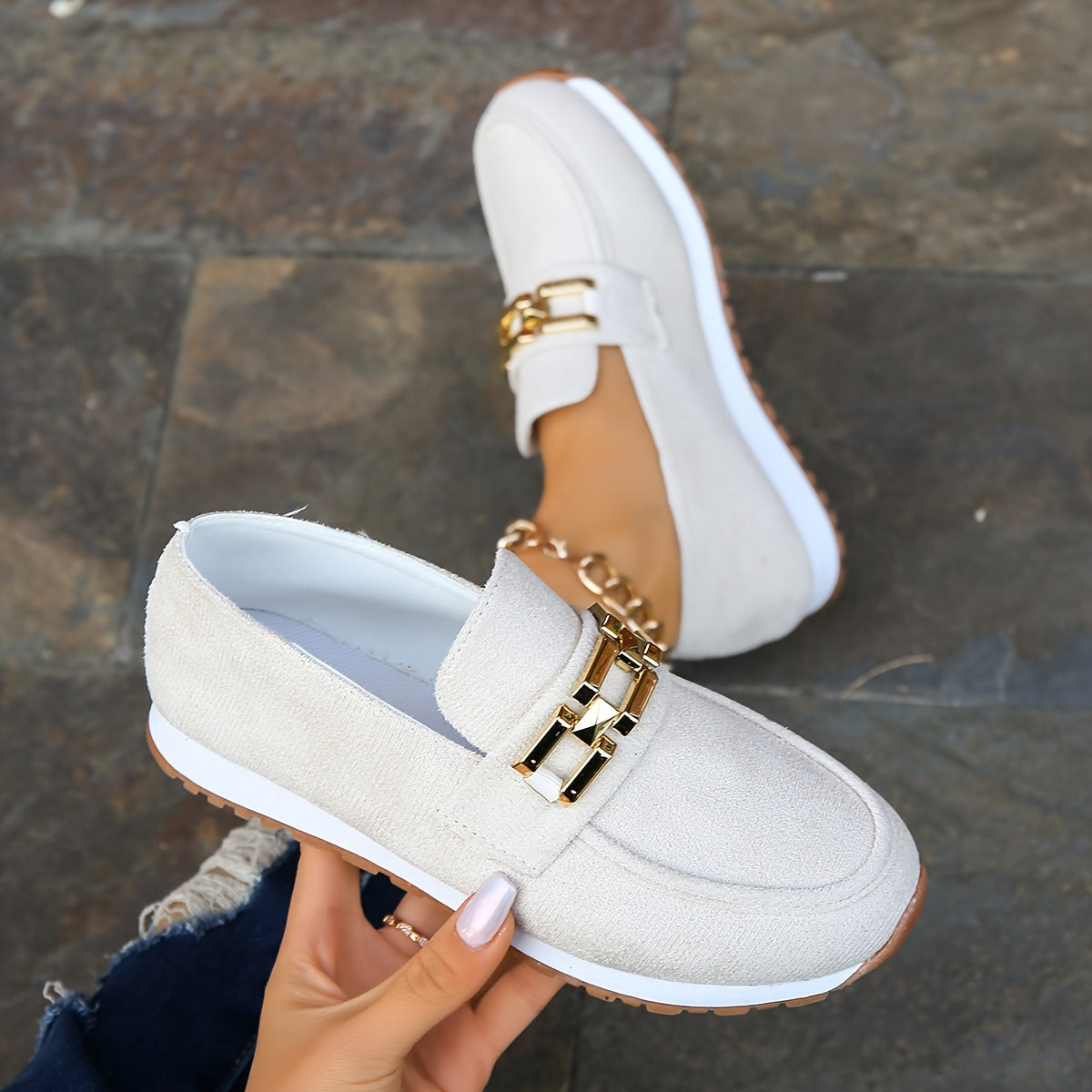 Women's Smart Trainers – Buckle Loafer, Comfy Work Pumps