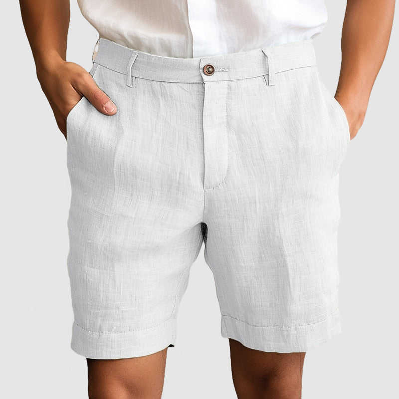 Men's Linen Shorts – Breathable Fabric, Tailored Fit Holiday Wear