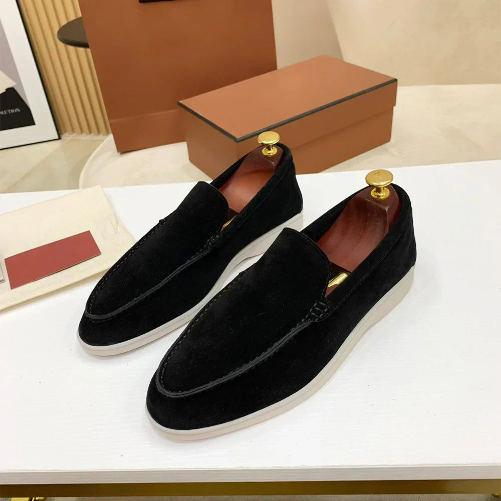 Men's Suede Loafers – Classic Stitched, All-Day Comfort Smart Casual Wear