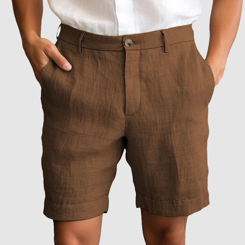 Men's Linen Shorts – Breathable Fabric, Tailored Fit Holiday Wear
