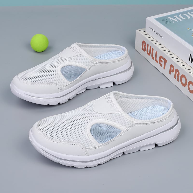 Unisex Mule Trainers – Breathable Mesh, Comfy Slip-On Walkers