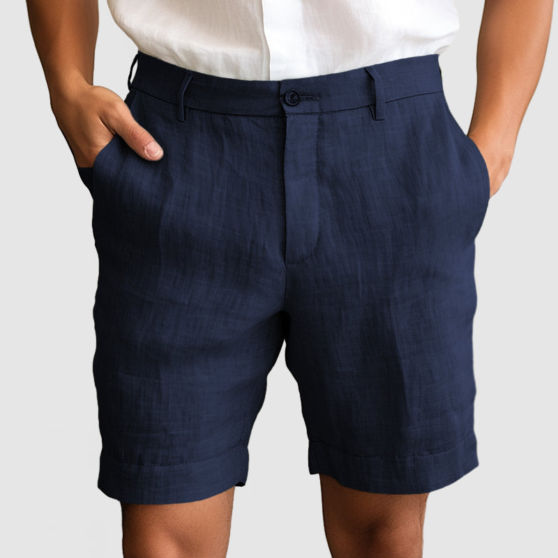 Men's Linen Shorts – Breathable Fabric, Tailored Fit Holiday Wear