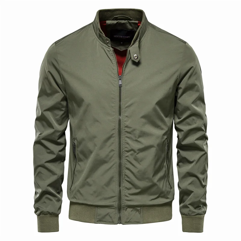 Men's Bomber Jacket – Funnel Neck, Lightweight Casual Outerwear