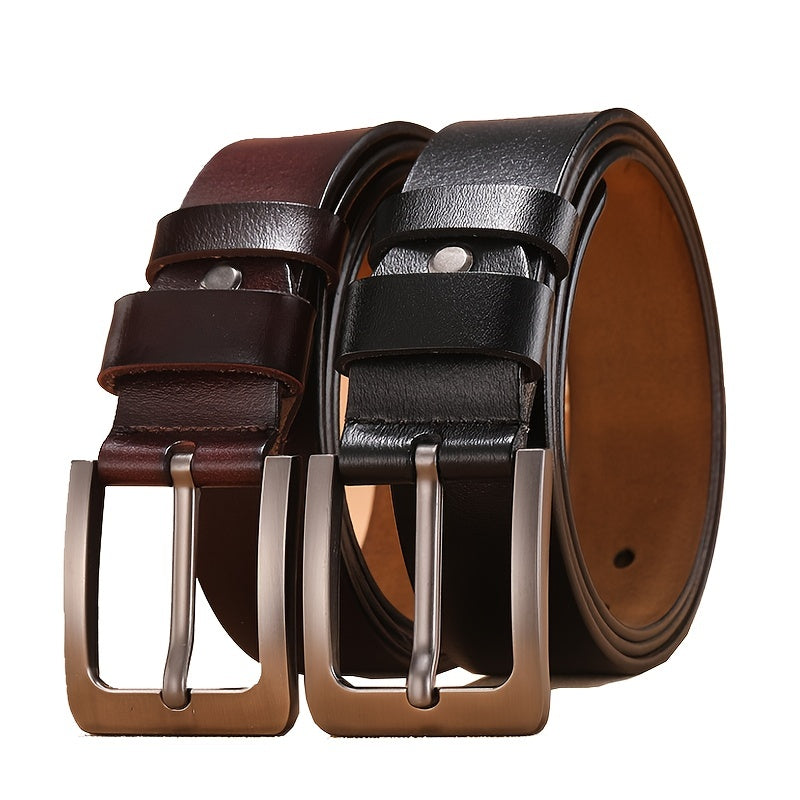Men's Belt – Classic Pin Buckle, Smart Casual for Jeans & Trousers