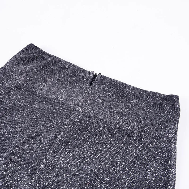 Women's Wide Leg Trousers – Sparkly, High Waisted Party Wear