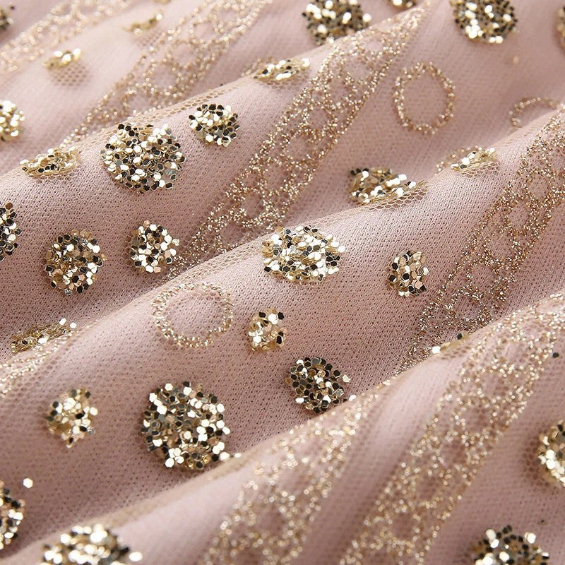 Women's Sequin Mini Dress – Plunge Neck, Bodycon Party & Cocktail Dress