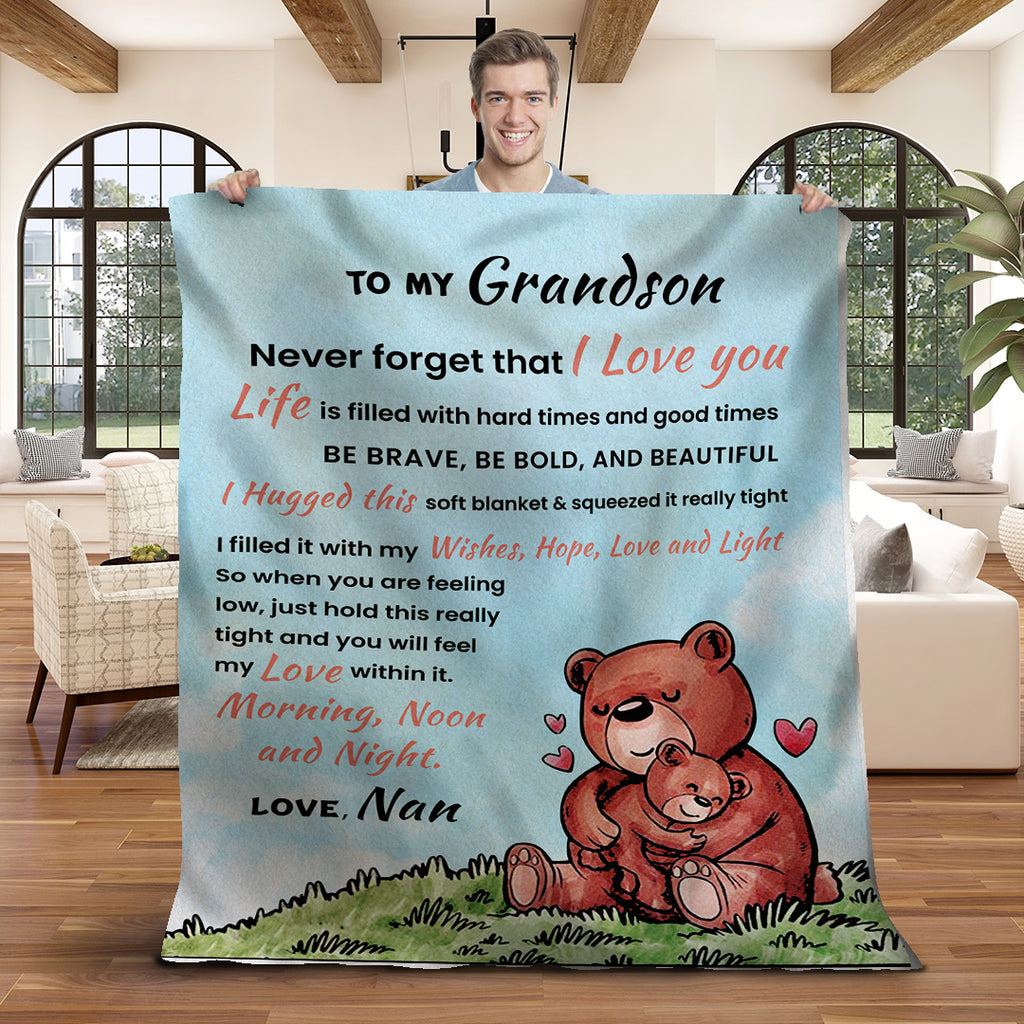 Lovely Bear - Grandmother - For my Granddaughter / For my Grandson - Premium Blanket™