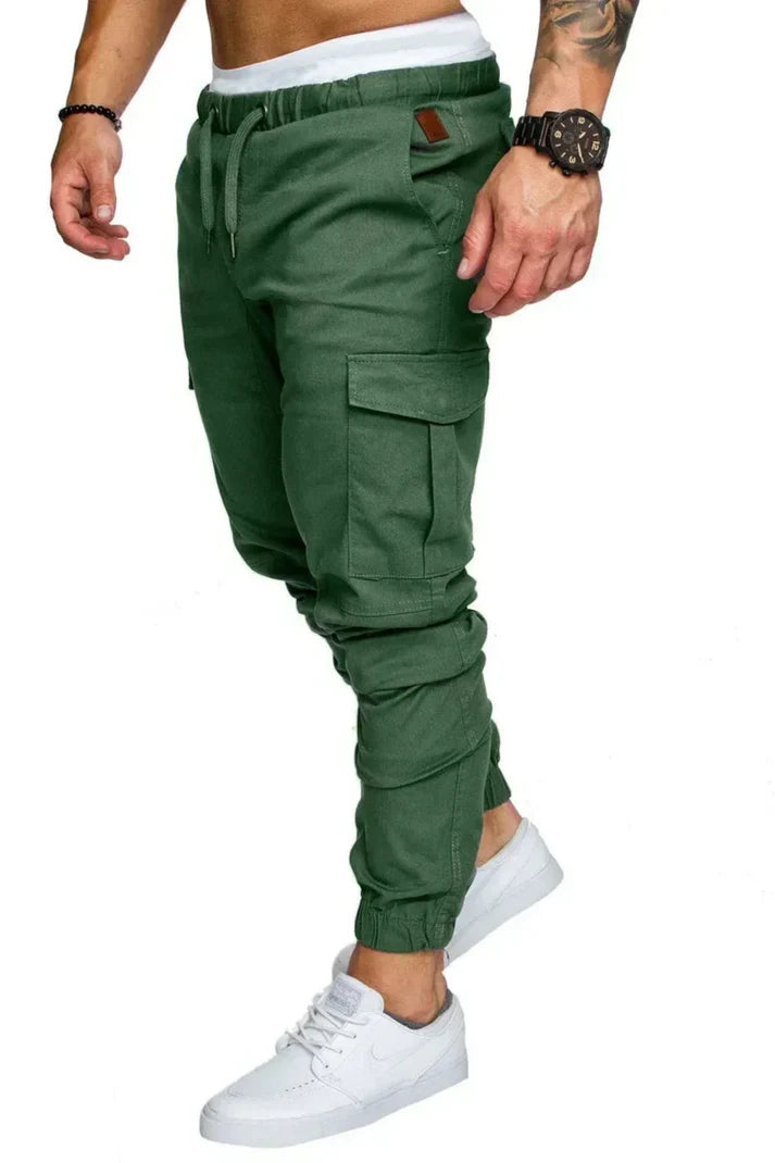 Men’s Cargo Joggers – Utility Pocket Design, Slim Fit Streetwear Trousers