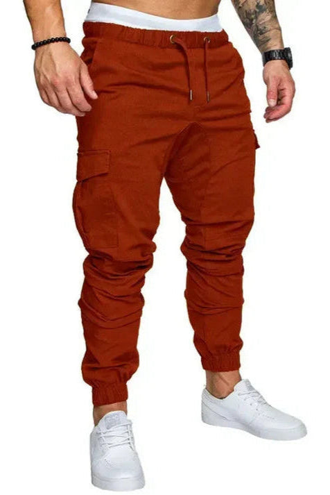 Men’s Cargo Joggers – Utility Pocket Design, Slim Fit Streetwear Trousers