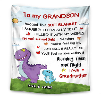 To my granddaughter/grandson - Personalized Dinosaur Themed Premium Blanket™