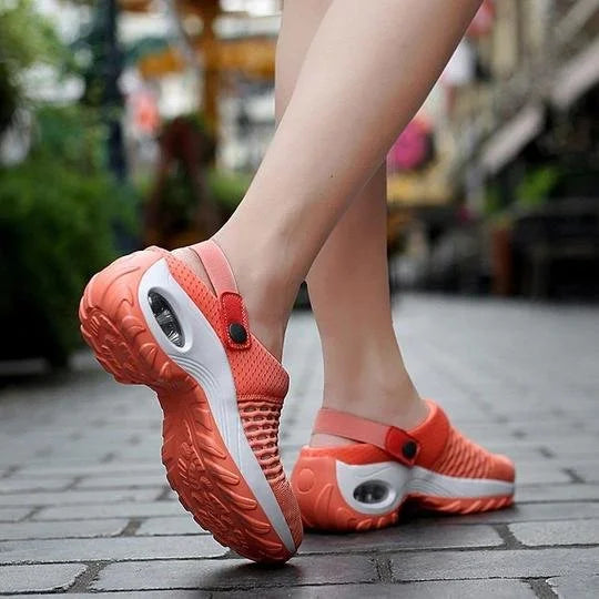 Women's Air Cushion Clogs – Breathable Mesh, Comfy Summer Walking Shoes