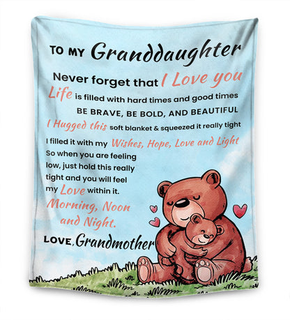 Lovely Bear - Grandmother - For my Granddaughter / For my Grandson - Premium Blanket™