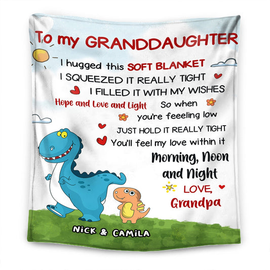 To my granddaughter/grandson - Personalized Dinosaur Themed Premium Blanket™