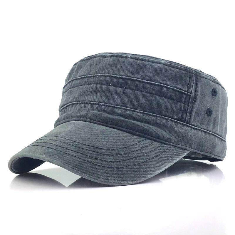 Men's Cadet Cap – Flat Top Design, Breathable Army Style Hat