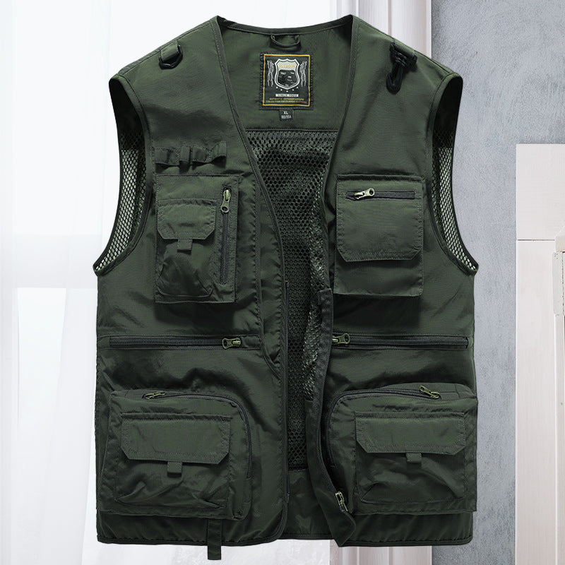 Men's Utility Gilet – Multi-Pocket, Lightweight Outdoor Travel