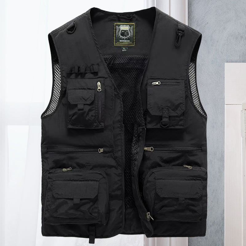 Men's Utility Gilet – Multi-Pocket, Lightweight Outdoor Travel