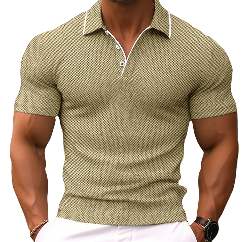 Men's Polo Shirt – Contrast Tipping, Slim Fit Smart Casual Wear