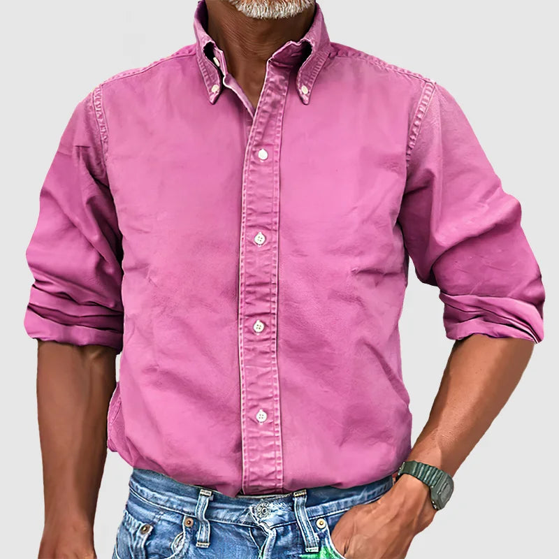 Men's Casual Shirt – Button-Down Collar, Classic Fit Smart Casual