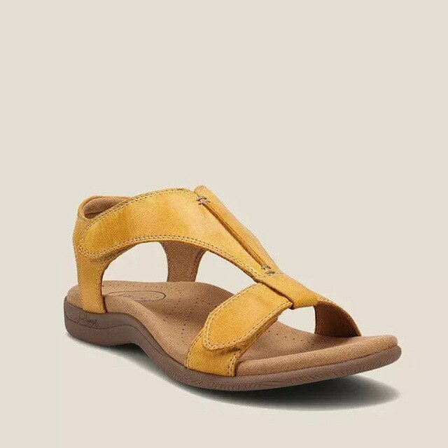 Women's Leather Sandals – Adjustable Straps, Cushioned Fit for Casual Days