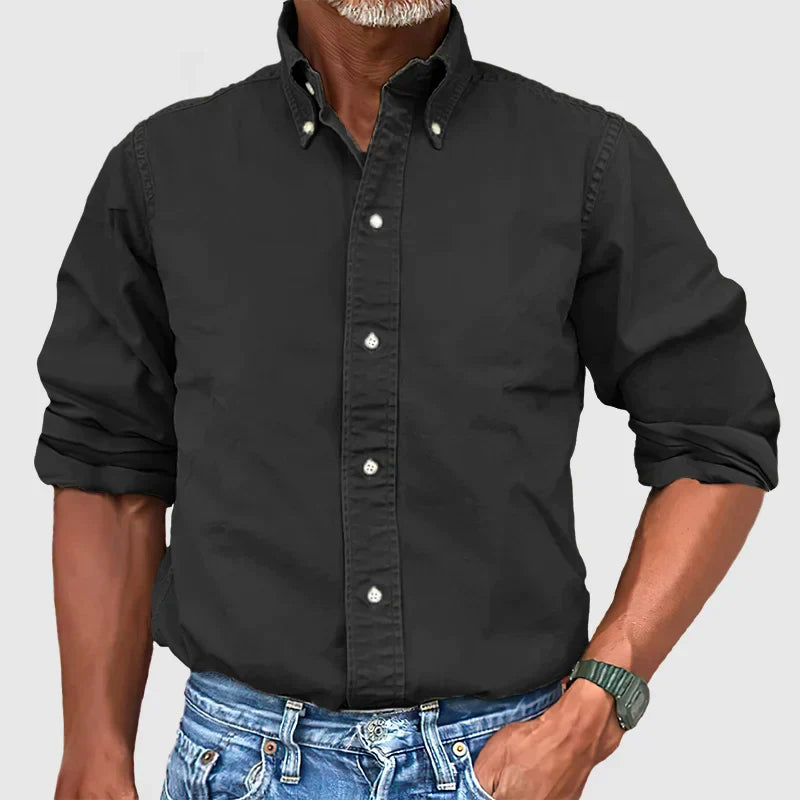 Men's Casual Shirt – Button-Down Collar, Classic Fit Smart Casual